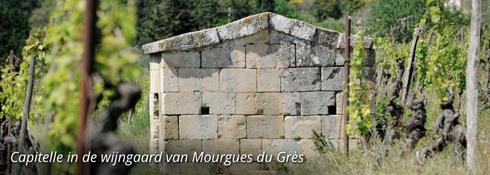 Capitelle in de wijngaard van Mourgues du Grès